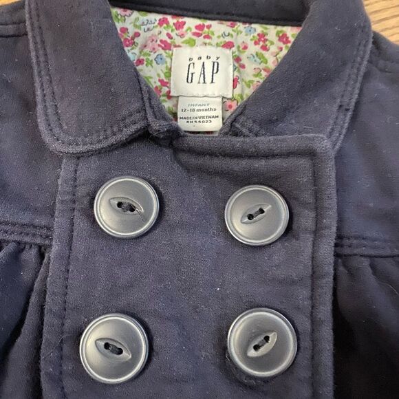 Baby GAP Y2k Vintage Navy Kids Peacoat 12-18 months dark blue great condition - Picture 3 of 4